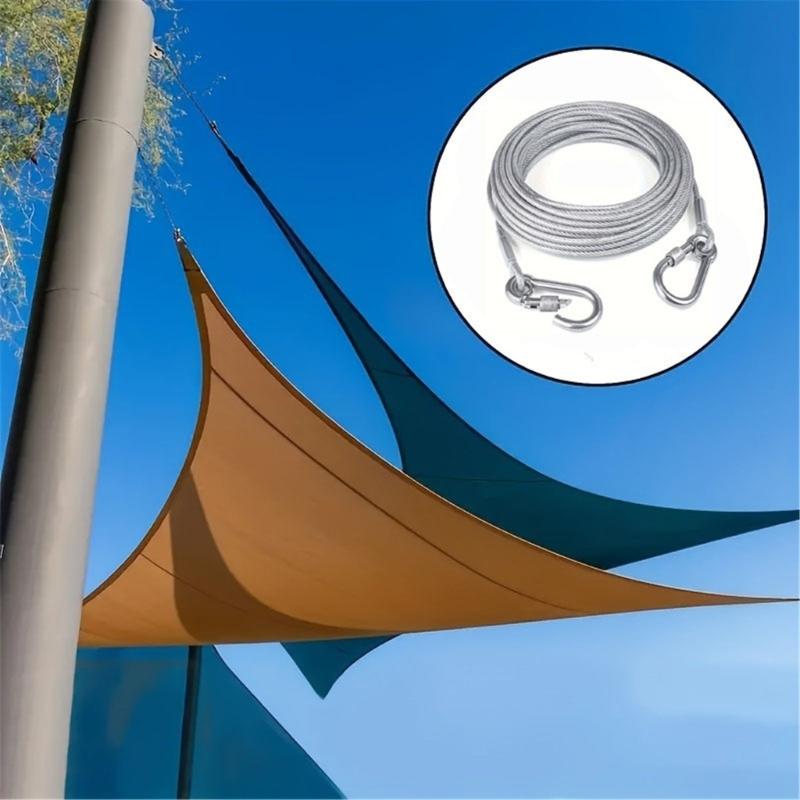 Outdoors Stainless Steels Clothes Line Portable Windproof Clothes Rope for Outdoor/Indoor/Home/Drying/Curtain Hanging