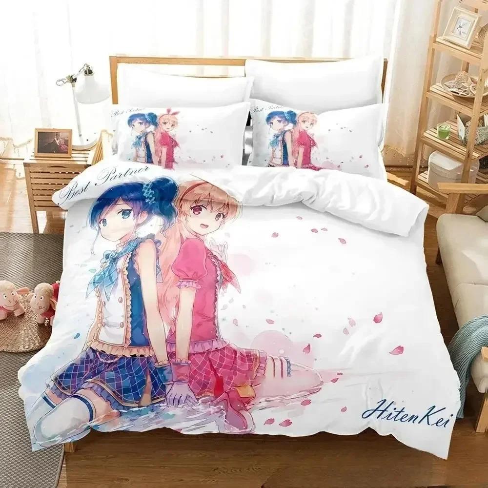 

3D Print Anime Aikatsu Beding Set 3D Printed Suitable for Bedrom Soft with Soft Fabric Duvet Cover Set With Pilowcases Children Kids Home Textile 120*200cm Single