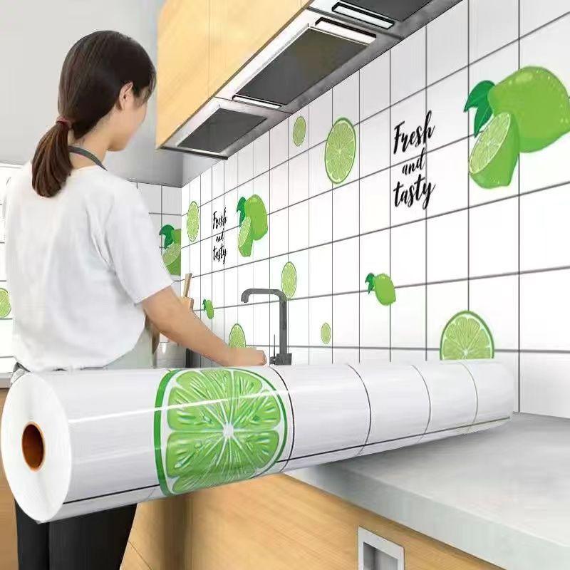 Ölbeständige Marmor-Küchenaufkleber – Hochtemperaturbeständiger, wasserdichter, selbstklebender Fliesen- und Herdwandschutz