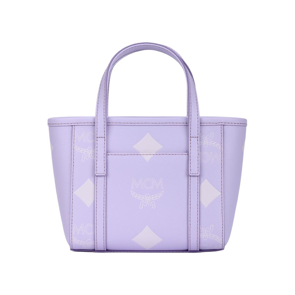 MCM Toni Resetos Cotton Candy Series Tote Bag Women Shoulder Bag Purple MWPFAMT09UN001
