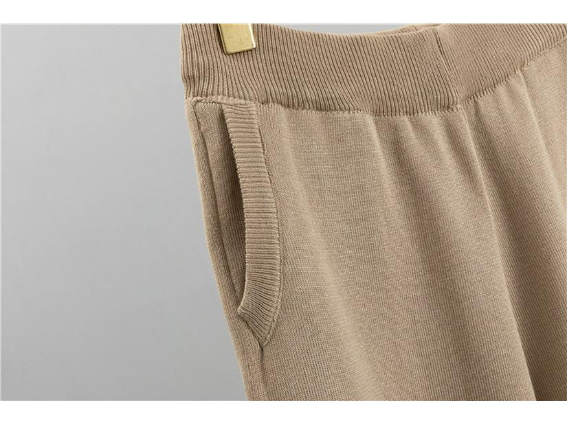 European Trend Women's Three-Piece Set: Knit Cardigan, Camisole, and Wide-Leg Pants