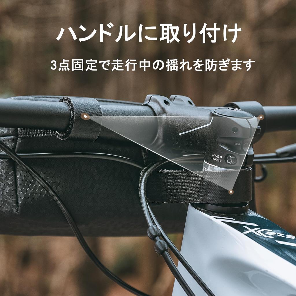 Rockbros Bicycle Front Bag Handlebar 2L Large Reflective Road Bike Waterproof Velcro Easy Shoulder Bicycle Outdoor Cycling Bag, Capacity, 3-Way,
