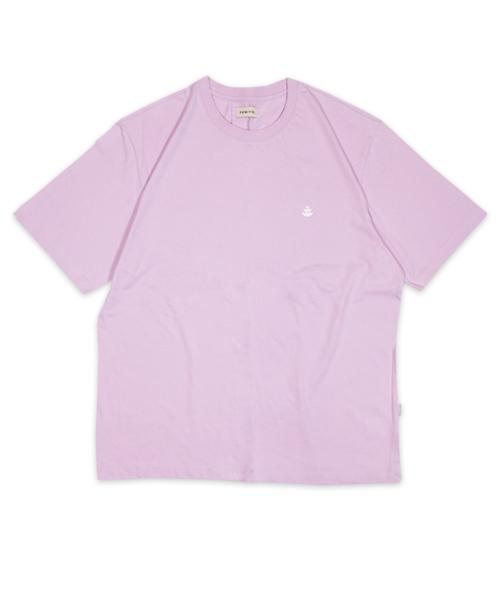 DENIVEL Men'S Oversized Walking Symbol T-Shirt (Purple)