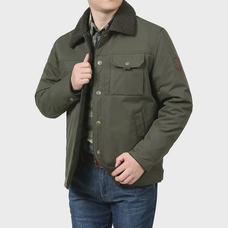 Men's Winter Thickened Casual Jacket for Middle-aged & Elderly