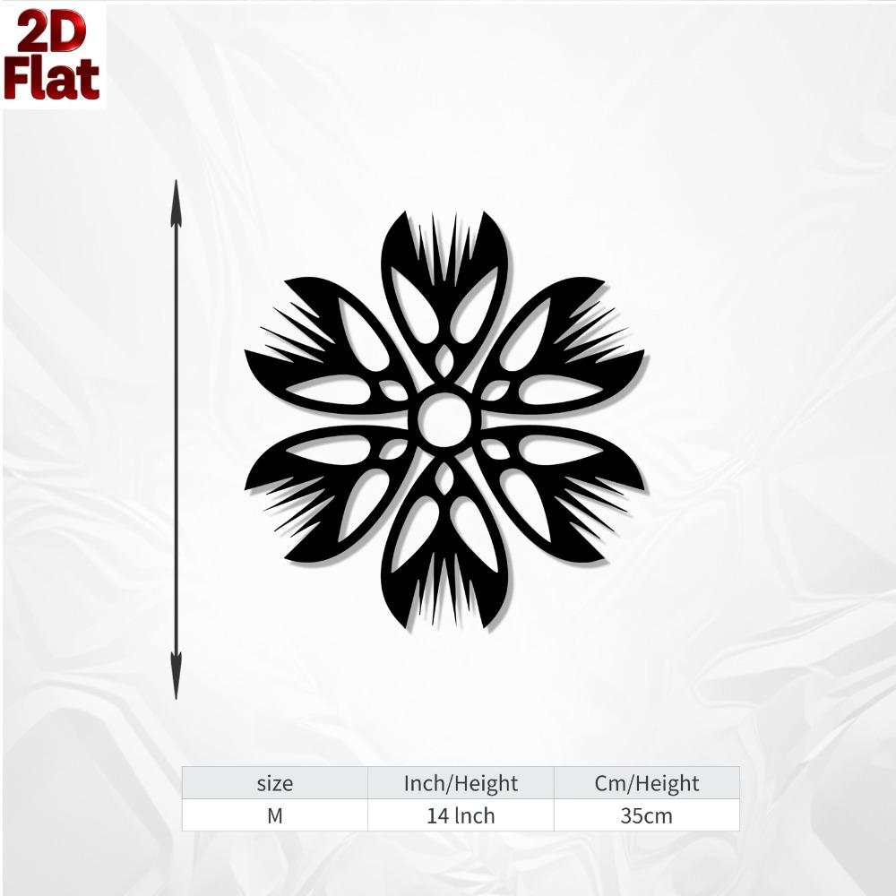 

Tribal Flower Metal Wall Art Exotic Rust Resistant Iron Decor for Bedroom Garden Fence New Year Easter Gift Unique Cultural Farmhouse Hanging Ornament M/40cm/16inch