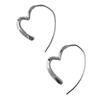 Luxury Heart Drop Earrings Vintage Stud Earrings for Women Circle Ear Piercing Gold Silver Color Ear Hook Trendy Jewelry