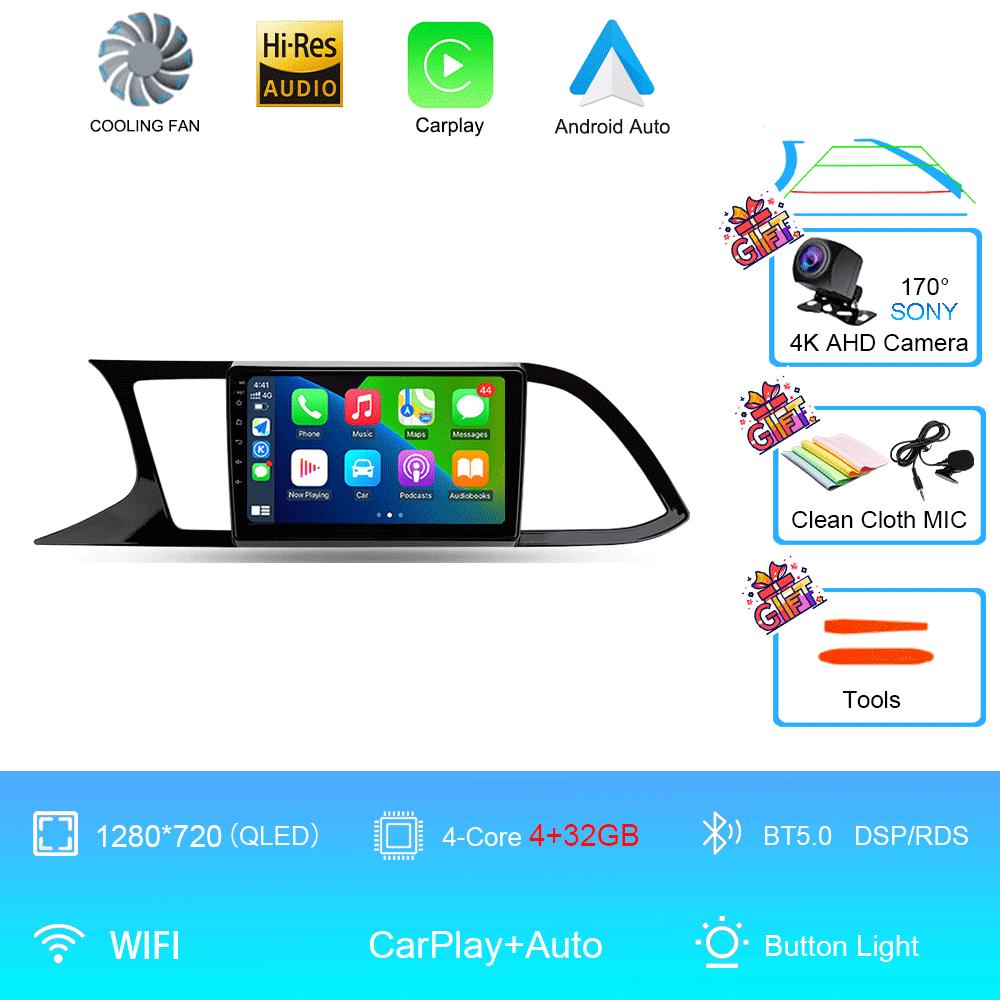 

Автомобильное радио Android 14 Carplay Auto для Seat Leon 3 MK3 2012-2020 GPS-навигация 4G WIFI Мультимедийный видеоплеер Стерео 360 Камера CHINA