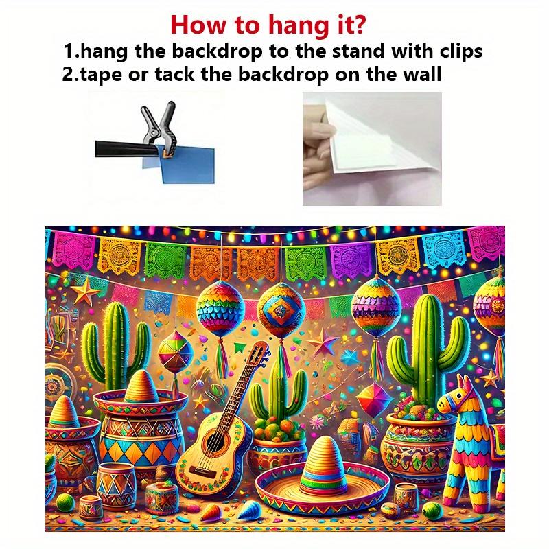 2D Plane 1 Mexican Carnival Banner Colorful Mexican-themed Decorations Outdoor Event