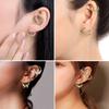 Pack of 2 Unique Geometric Shape Nose Rings Body Piercing Jewelry Seamless Design Metal Texture Polished Finish
