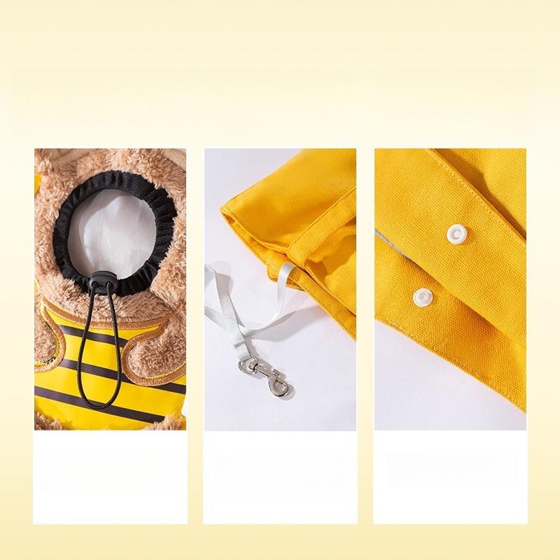 Cute Cartoon Bee Rabbit Dinosaur Canvas Pet Tote Bag Breathable Window Design Shoulder Carrier Bag for Small Cats Puppies Outdoor Walking Travel