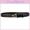 Womens Fashion Leather Belt With Triangle Buckle For Casual And Office Wear