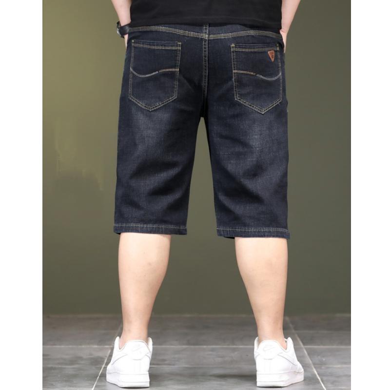 Pantaloncini in denim lavato da uomo, nuovi, alla moda, blu, per primavera ed estate, sottili, casual, versatili, larghi e larghi, taglie forti, per uomo.