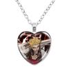 GACHIAKUTA Halskette Glas Herzform Anhänger Halskette Gachiakuta Zeichentrickfigur Halskette Schmuck Dekoration Fans Sammeln Geschenk