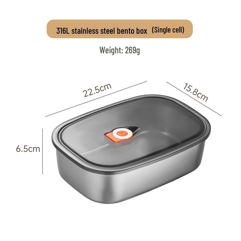 ZISIZ 316L Stainless Steel Microwave-Safe Lunch Box