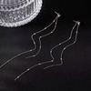 925 Sterling Silver Long Tassel Earrings - 2025 High-End Niche Style for Women.