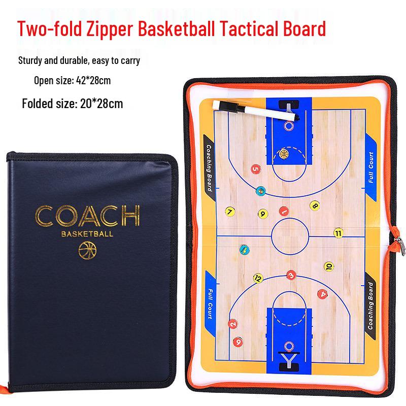 Portable Magnetic Erasable Coach Board - Foldable Tactical Training for Basketball and Football