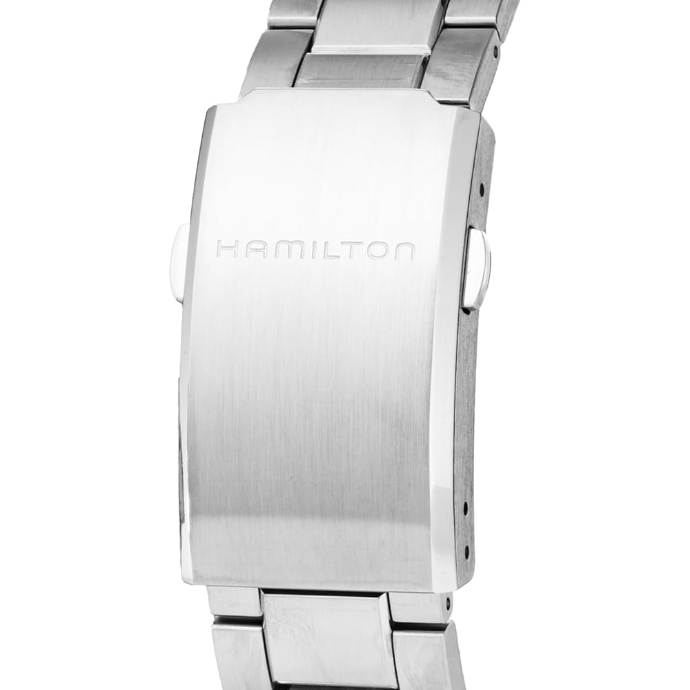 HAMILTON Herrenuhr Khaki Navy H82221110, Quarzwerk, 10 ATM Wasserdichtigkeit, Saphirglas, Weißes Zifferblatt, Edelstahl [Parallelimport]