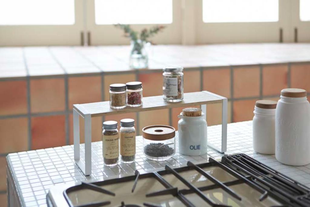 Yamazaki Jitsugyo Kitchen Rack Tosca Wide White 3155