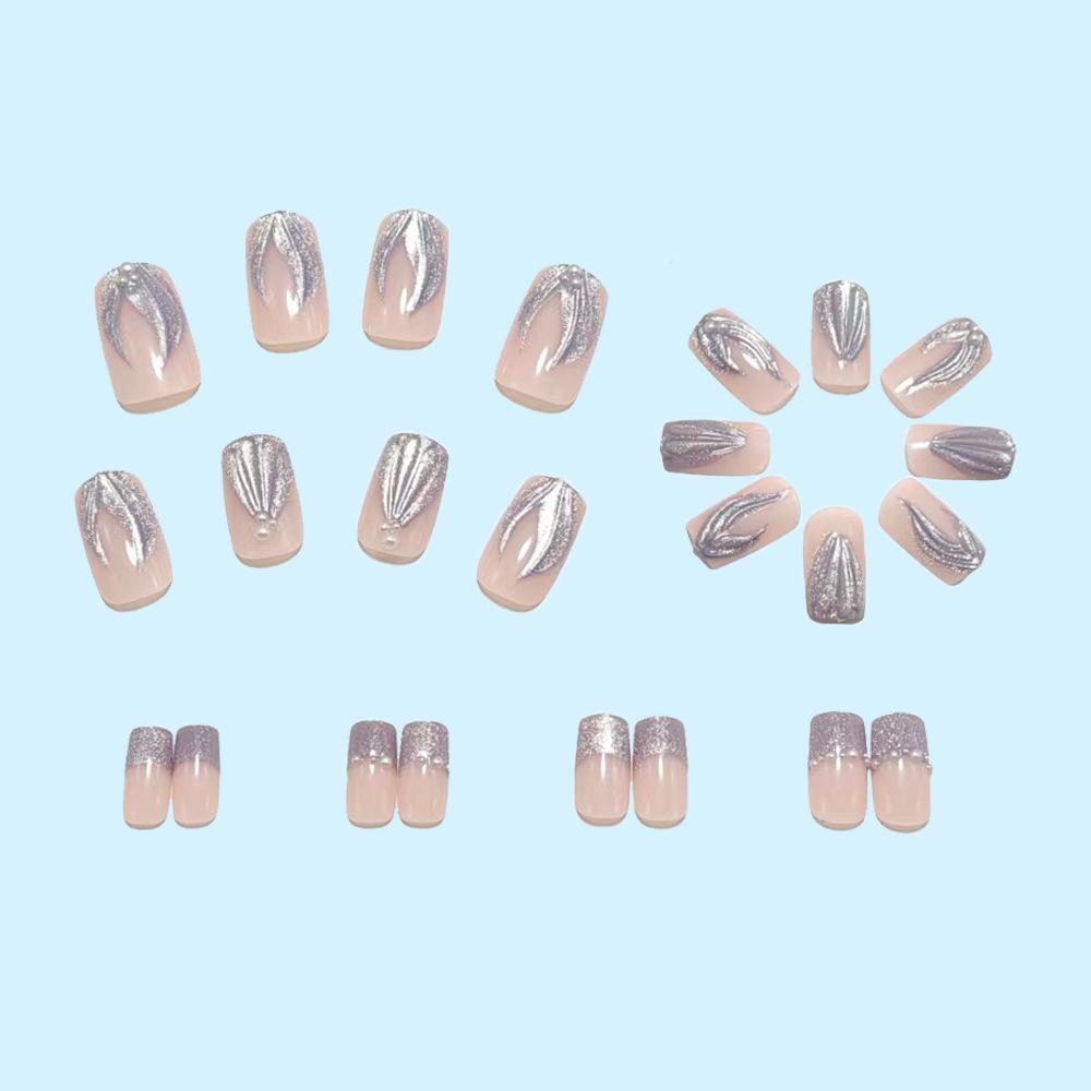 Traumhafte Meerjungfrau Katzenauge Perlen 3D Maniküre Aufkleber - DIY Falsche Nägel