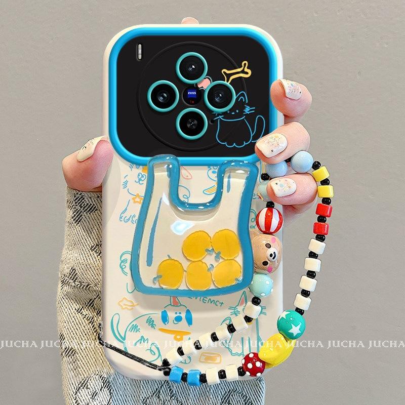 Applicable To Vivox300ultra Mobile Phone Case Lens All-inclusive Cartoon New 300 Fashion Graffiti Cat and Dog Shopping Bag