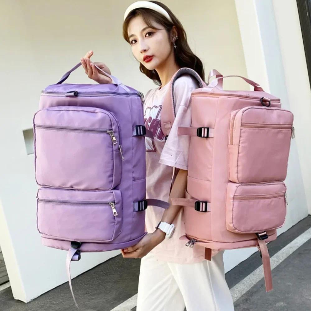 Damen Große Reise-Rucksäcke Wasserdicht Stilvoll Lässige Tagesrucksack-Taschen mit Gepäckgurt Rucksack Damen Sport Yoga Gepäcktaschen