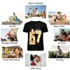 Number 57 Fruit Cream Cake Print Casual Top Pure cotton T-shirt