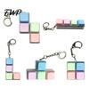 Office Stress Relief Colorful Keyboard Fidget Toys Mechanical Button Clicker Keychain Fingertip Sensory Toy Creative Decompress for Adults Work