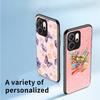For Oppo Reno14 F 5G Case Butterfly Pattern TPU+Tempered Glass Protective Phone Cover