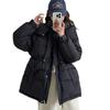 Medium and Long Hooded Down Jacket Women's Winter Fashion Sweet Small Zipper Warm White Duck Down Jacket Tide