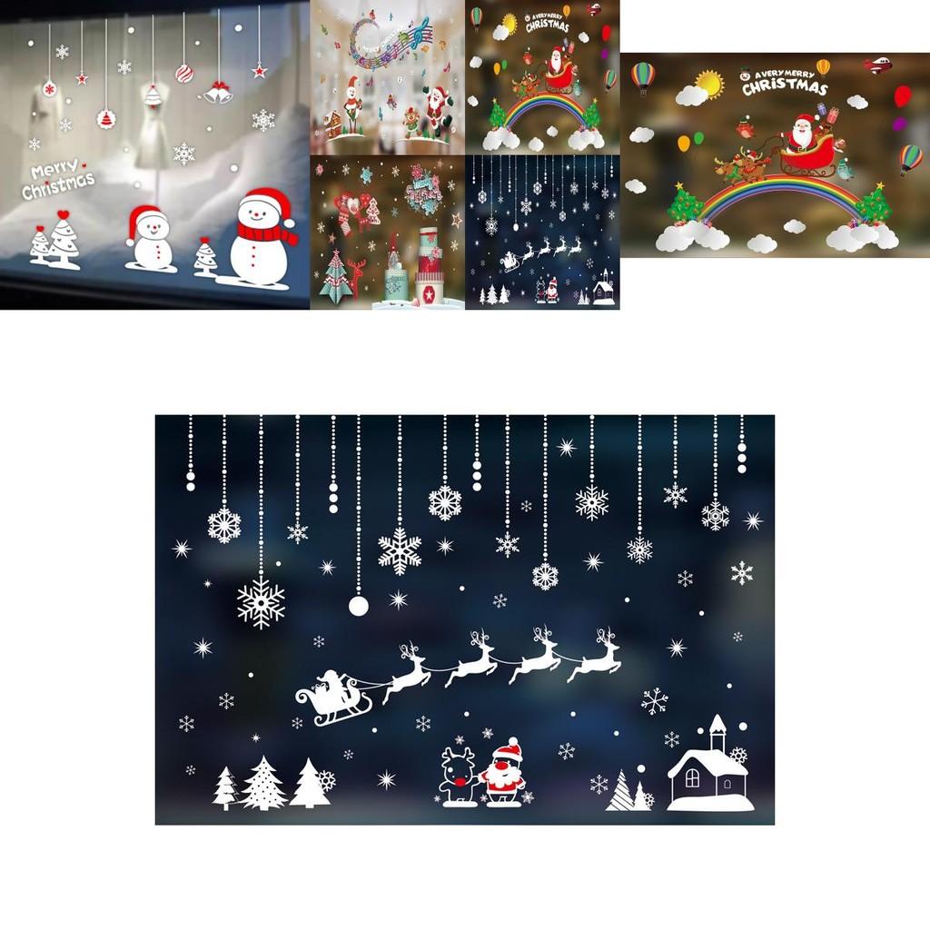 Christmas Large Festive Static Window Stickers Pvc Cling Decorations For Joyful Holiday Spirit