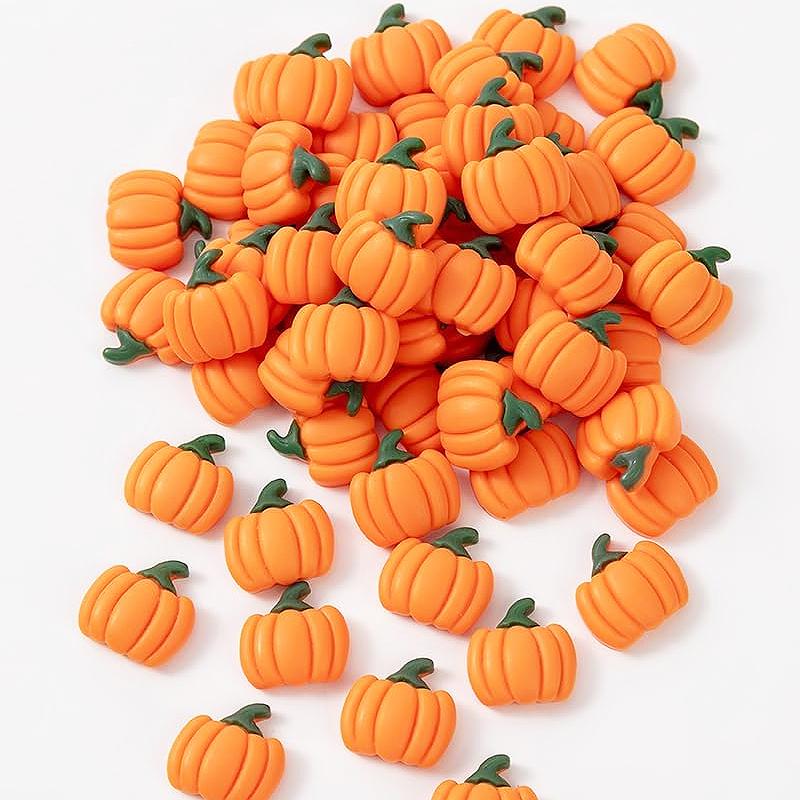 15/55Pcs Mini Resin Pumpkins Miniatures, Fake Fruit Vegetables for Thanksgiving Day Autumn Home DIY Craft Decoration Supplies