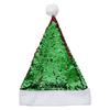 Red Green Flip Sequin Fancy Merry Christmas Hat | Santa Claus Cap for Kids Babies Adults | Free Size XMAS Cap Santa Claus Hat