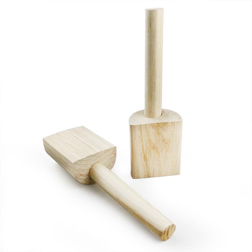 Ceramic Solid Wood Clapping Board Soft Clay Supplies High Quality Wooden Tap Hammer with Tooth Professional Pottery Tool