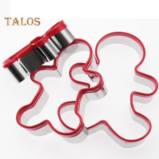 3Pcs Biscuit Mold Durable Stainless Steel Christmas Tree Star Shaped Cookie Cutter for Festive Holiday