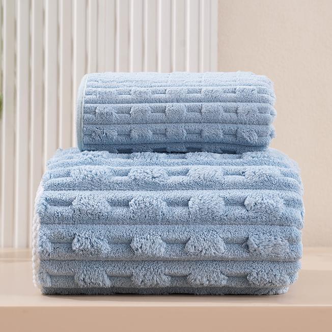 

Взрослое Супервпитывающее Не линяющее Чистое Полотенце, Мягкое Домашнее Утолщенное Коралловое Вельветовое Банное Полотенце 35*75cm×1PCS синий