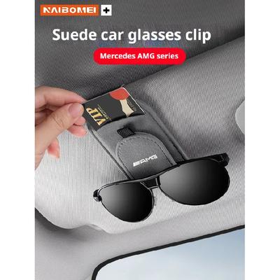 Car Visor Glasses Storage Clip Sunglasses Holder Glasses Holder For Mercedes-Benz AMG A C E V Class Sprinter GLC ML SLK SL Vito