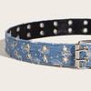 All-match Ladies Waist Belt Distressed Waist Straps Elegant Belt Washed Denim