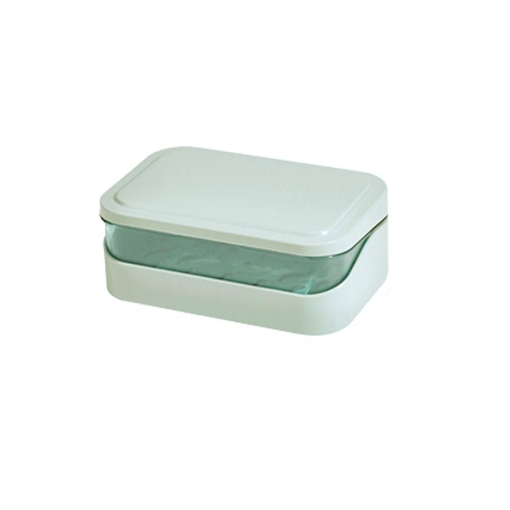 1Pcs Durable Dustproof Sponge Plate Drain Double Layer Soap Container Soap Box Soap Dish Soap Case синий