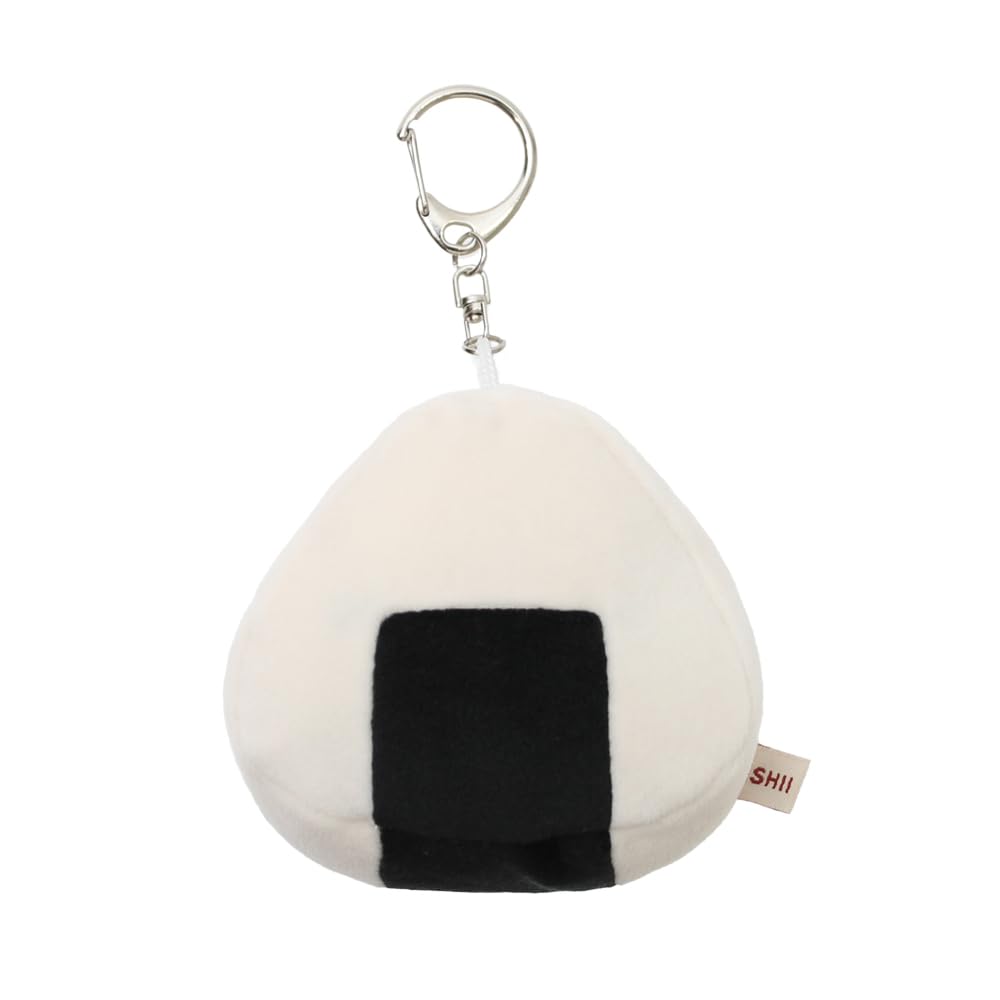 

AS KNOW AS plus (ASKNOW AS PLUS) ZY8615 OISHI Key Charm, Onigiri (Rice Ball), F, Japanese Food, Plush Toy, Cute Gift, Onigiri, White, Black