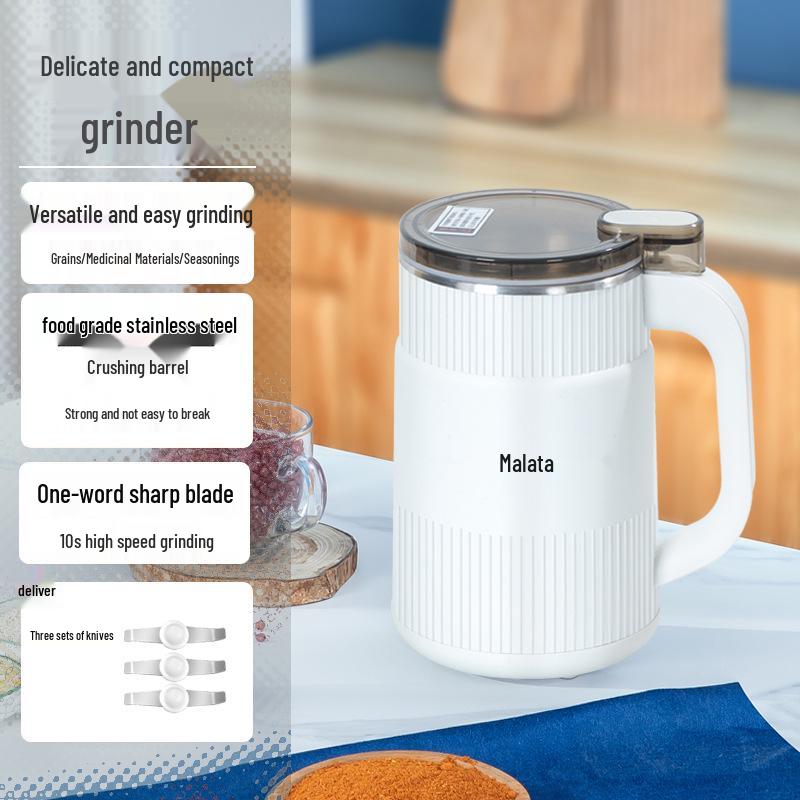 Precision Wanlida Multi-Functional Grinder: Compact Household Machine for Spices, Grains, & Medicinal Ingredients