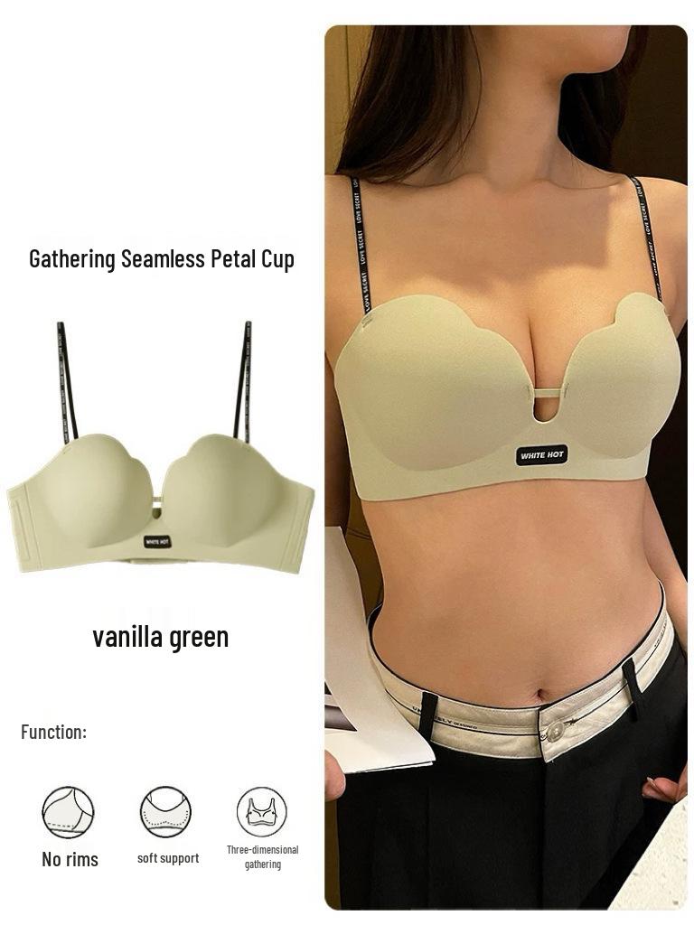 2025 New Sexy Seamless Thin Strap Bra: Enhances Small Chest, Anti-Sagging, Wire-Free