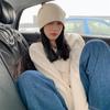 Knitted Woolen Hat for Women In Autumn and Winter Large Brim Versatile Pullover Hat Cold Hat Confinement Hat Pile of Hats Fashionable Hats