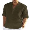 Men's Shirt Cotton Linen Male Breathable Summer Casual Men's Cotton