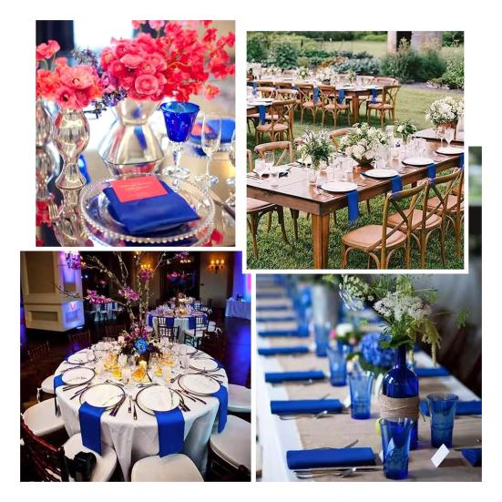 Dinner Napkin Satin Anti-wrinkle Surface Solid Color Washable Seamless Royal Shine Glamor Table Decor for Hotel Restaurant Dining Banquet Wedding