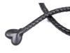 Heart-Shaped Black Leather Whip: Adult SM Training Tool for Women