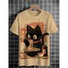 3D T-shirt Men's Cat Printed Comfortable Short Sleeved Comfortable Versatile T-shirts Fashionable