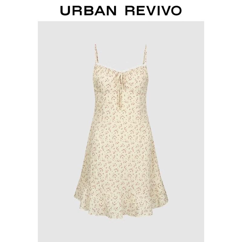 UR2026 Women s French Floral Print Camisole Dress M