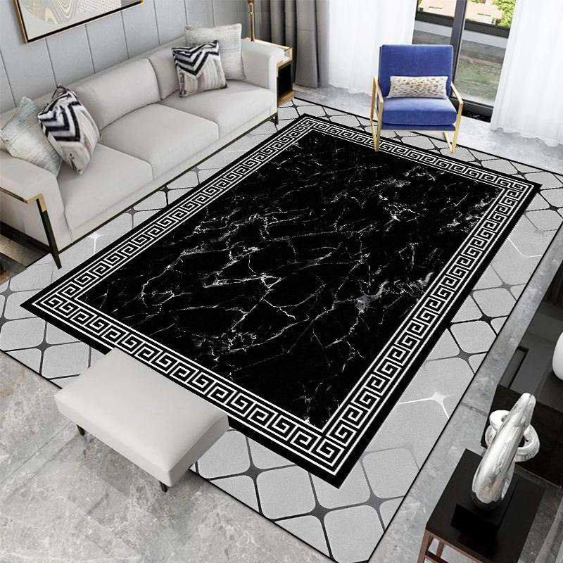 Living Room Decoration Abstract Carpets Modern Home Soft Rugs Hall Sofa Light Luxury Floor Mat Room Decor Cloakroom Large Carpet