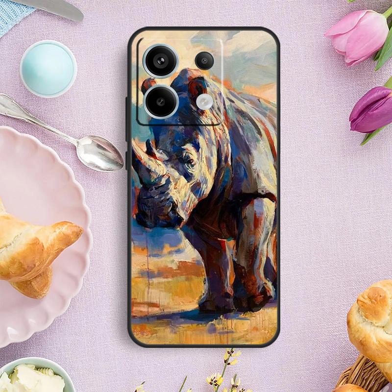 Animal Rhino Case For Xiaomi Redmi Note 13 11 10 12 14 15 Pro Plus Cover For Redmi 15 14C 10C 13C 12C 15C