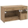 Bathroom Furniture Set 2 Pcs Artisan Oak Wood Based Material